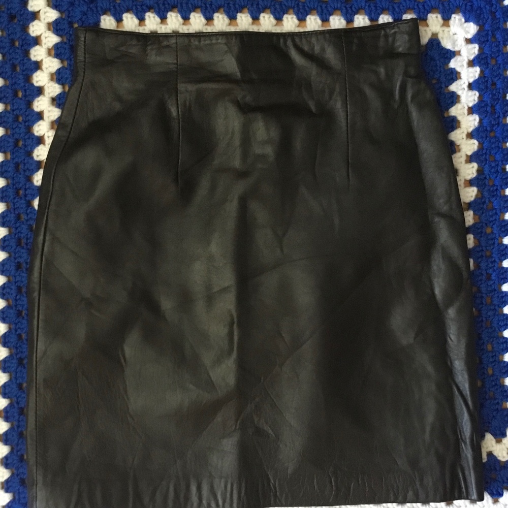 Vintage Leather - Sea Dream Leather Mini Skirt